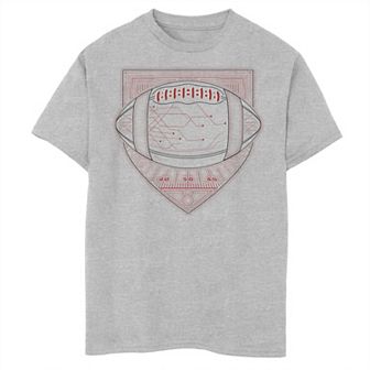Boys 8-20 Geo Football Circuit Board Glow Tee