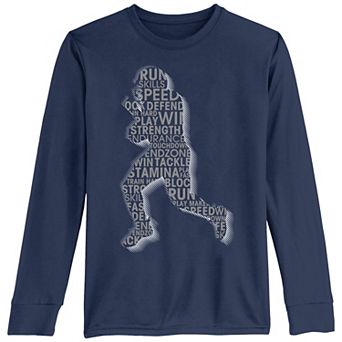 Boys 8-20 Running Football Player Qualities Tee