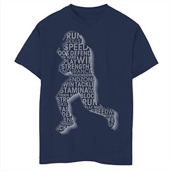 Boys 8-20 Running Football Player Qualities Tee