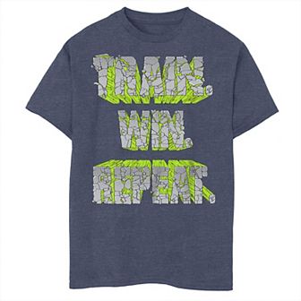 Boys 8-20 Train Win Repeat Crackig Rock Sign Tee