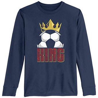 Boys 8-20 Soccer King Tribal Sign Tee