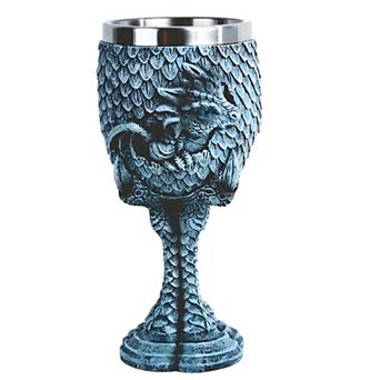 FC Design 6.75"H Dragon Goblet in Teal Finish Fantasy Decoration Figurine Home Room Decor