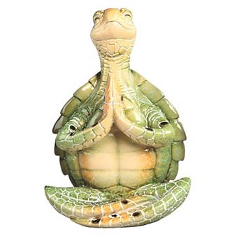 FC Design 6.75"H Green Sea Turtle of Yoga Lotus Pose Statue Fantasy Decoration Figurine Home Room Decor