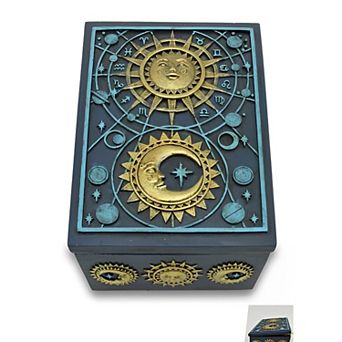 FC Design 5"W Blue Celestial Trinket Box Statue Fantasy Decoration Figurine Home Room Decor