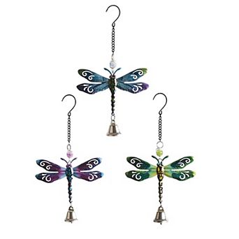 FC Design 3 pc Blue, Purple, and Green Dragonfly Ornaments 6.75" Long Home Decoration Figurine Home Room Decor