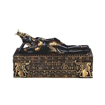 FC Design 8"W Brown Ancient Egyptian Beautiful Queen CleopatraTrinket Box Home Room Decor