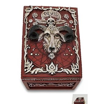 FC Design 5"W Red Goat Trinket Box Statue Fantasy Decoration Figurine Home Room Decor