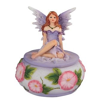 FC Design 3"H Purple Fairy Trinket Box Home Room Decor
