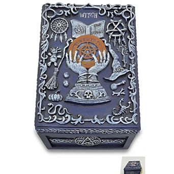 FC Design 5"W Purple Witch Craft Trinket Box Statue Fantasy Decoration Figurine Home Room Decor