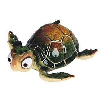 FC Design 6"W Miniature Cute Green Sea Turtle Statue Marine Life Decoration Figurine Home Room Decor