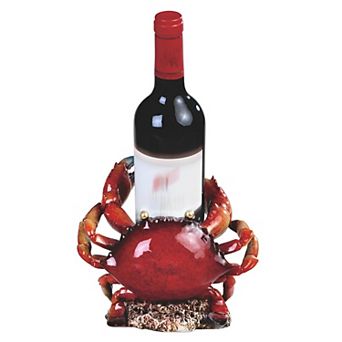 FC Design 8"H Red Crab Wine Rack Bottle Holder Dining Room Decoration Figurine Home Room Decor