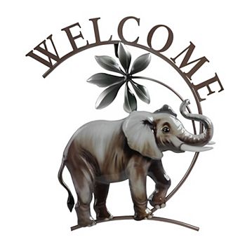 FC Design 14"W Elephant Welcome Wall Plaque Home Decoration Home Room Decor
