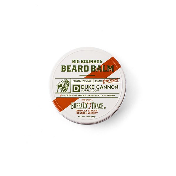 Duke Cannon Big Bourbon Beard Balm - Bourbon Oak Barrel Scent - Beard Balm for Men - Trial Size - 1.6 fl. oz