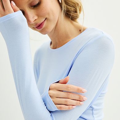 Women's Nine West Essential Long Sleeve Crewneck Tee