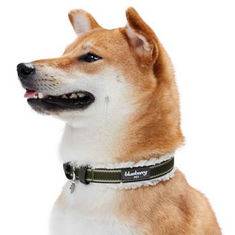 Soft & Comfy Sherpa Fleece Padded Dog Collar in Multi-Color Stripes