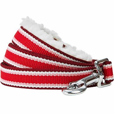 Dog Leash in Multi-color Stripes with Soft and Comfortable Sherpa Fleece Handle