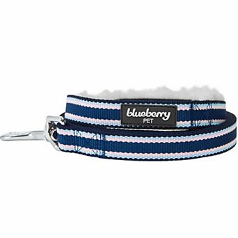 Dog Leash in Multi-color Stripes with Soft and Comfortable Sherpa Fleece Handle