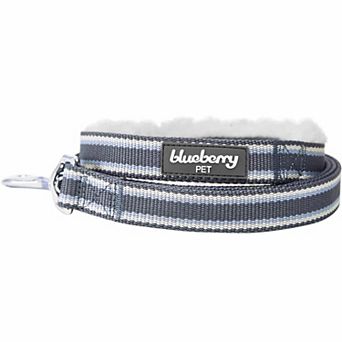 Dog Leash in Multi-color Stripes with Soft and Comfortable Sherpa Fleece Handle