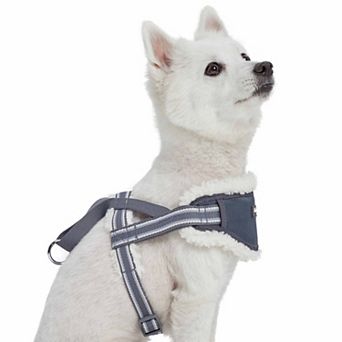 Soft & Comfy Sherpa Fleece Padded Chest Dog Harness in Multi-color Stripes