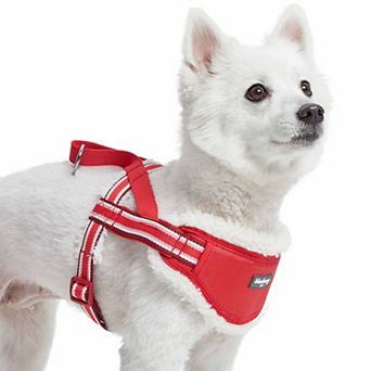 Soft & Comfy Sherpa Fleece Padded Chest Dog Harness in Multi-color Stripes