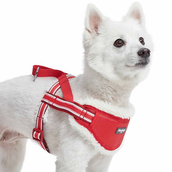 Soft & Comfy Sherpa Fleece Padded Chest Dog Harness in Multicolor Stripes