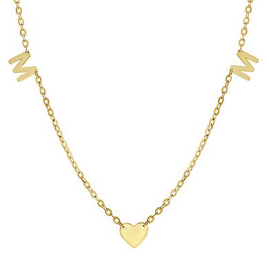 Simply Vera Vera Wang 10k Gold "MOM" Charm Necklace