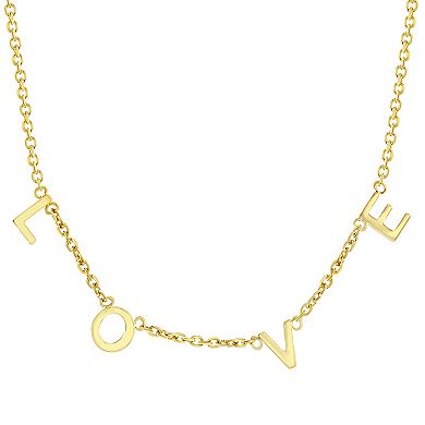 Simply Vera Vera Wang 10k Gold Fashion "Love" Letters Necklace