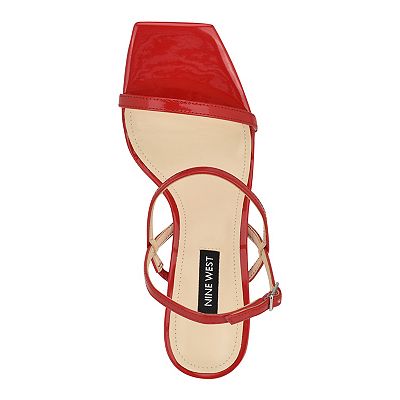 strapless open back dress Red and Black Wedge Sandals