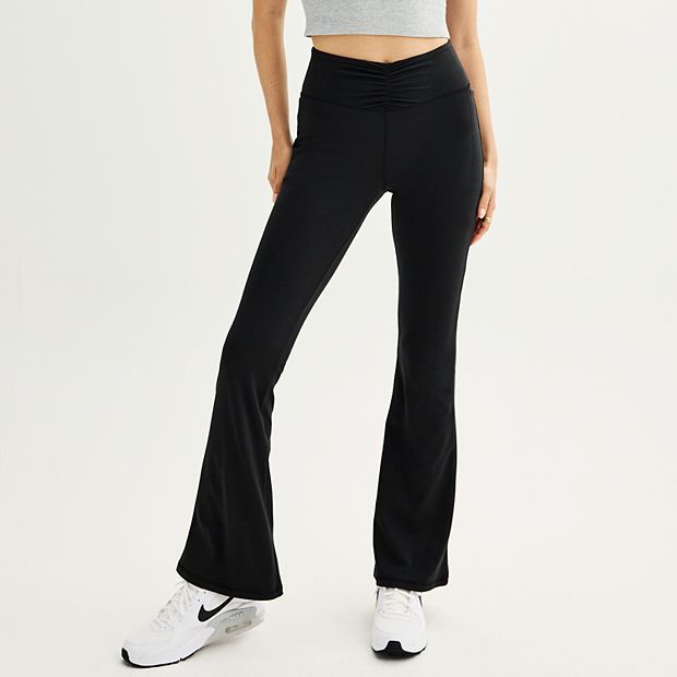 Juniors' SO® Cinched Waist Sporty Flare Leggings