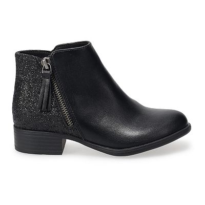 girls black dress boots Jane PU Black  Leather Black Boots for girls by Age of Innocence, 22 - Age of Innocence
