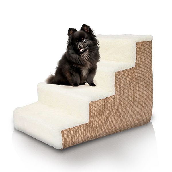 Precious Tails High Density Sherpa 4 Steps Pet Stairs