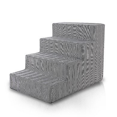 Precious Tails Striped High Density Foam 4 Steps Pet Stairs