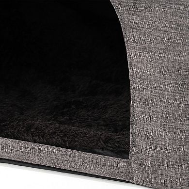 Precious Tails Linen Cat Cave with Storage