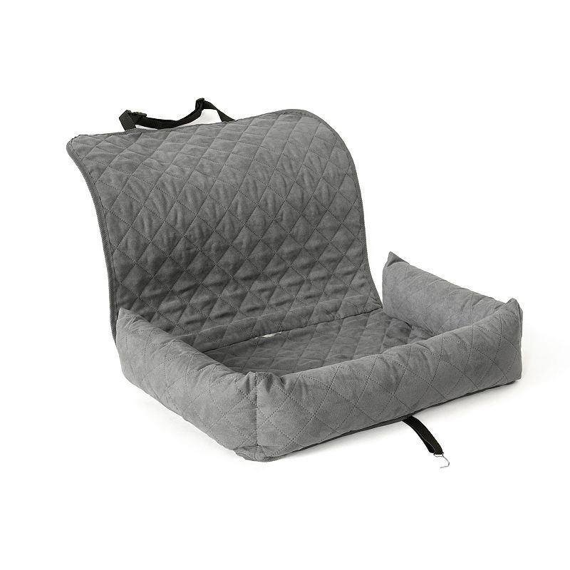 Precious Tails Quilted Bolster Car Seat Cover, Grey