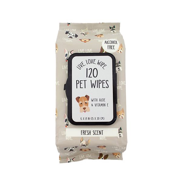 Precious Tails 120 Count Cucumber Scent Pet Grooming Wipes