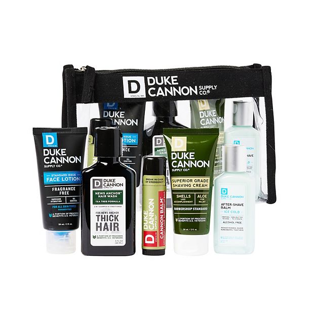 Duke Cannon Supply Co. Handsome Man Travel Kit - Skin Care Travel Kit with Cold  Shower Field Towels and Reusable Clear Zipper Bag in the Skin Care  department at