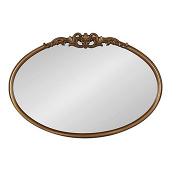 Kate and Laurel Arendahl Traditional Oval Ornate Wall Mirror
