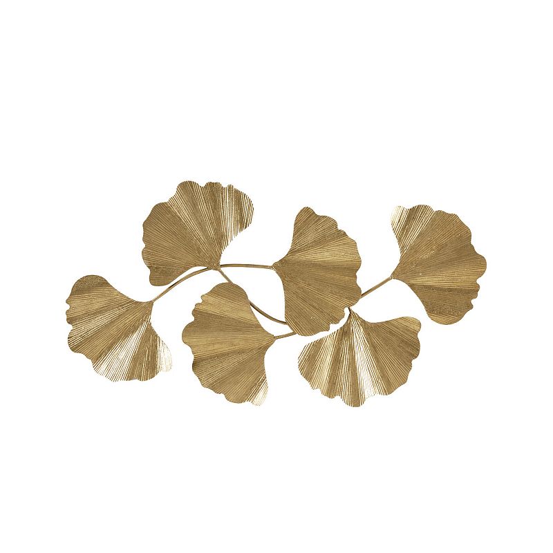 MARTHA STEWART Transitional Ginkgo Wall Decor with Gold Finish MT167-0023