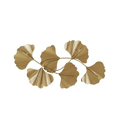 Martha Stewart Faye Gold Foil Ginkgo Leaf Wall Decor