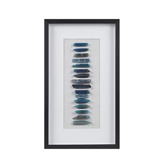 INK+IVY Cerulean Stone Agate Framed Shadowbox Wall Decor