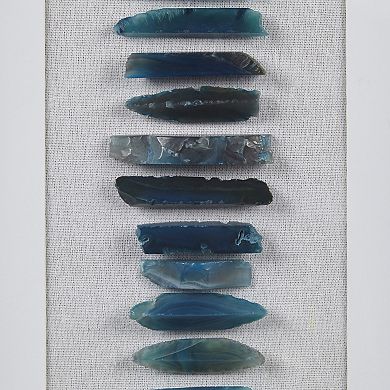 INK+IVY Cerulean Stone Agate Framed Shadowbox Wall Decor