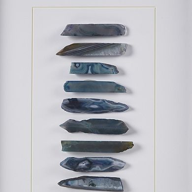 INK+IVY Cerulean Stone Agate Framed Shadowbox Wall Decor