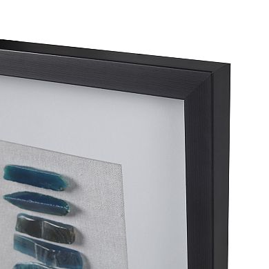 INK+IVY Cerulean Stone Agate Framed Shadowbox Wall Decor