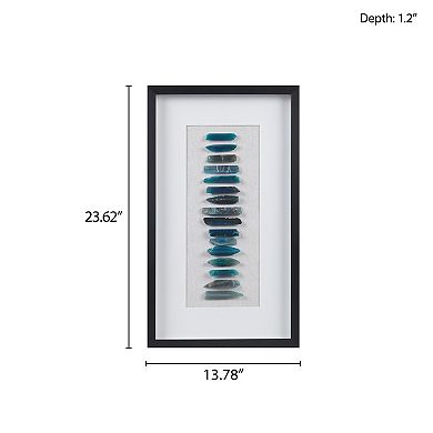 INK+IVY Cerulean Stone Agate Framed Shadowbox Wall Decor