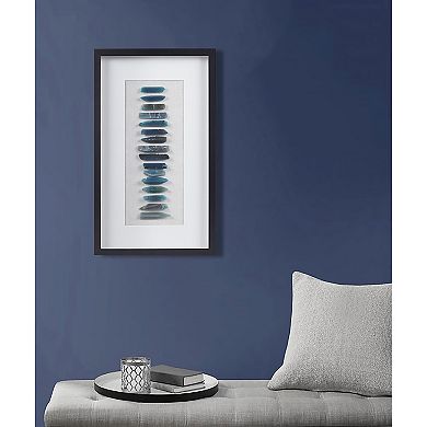INK+IVY Cerulean Stone Agate Framed Shadowbox Wall Decor