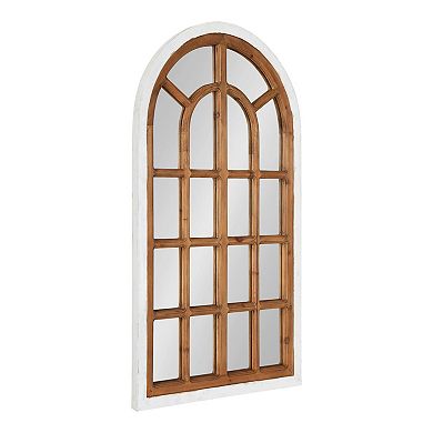 Kate and Laurel Boldmere Windowpane Arched Wall Mirror