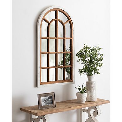 Kate and Laurel Boldmere Windowpane Arched Wall Mirror