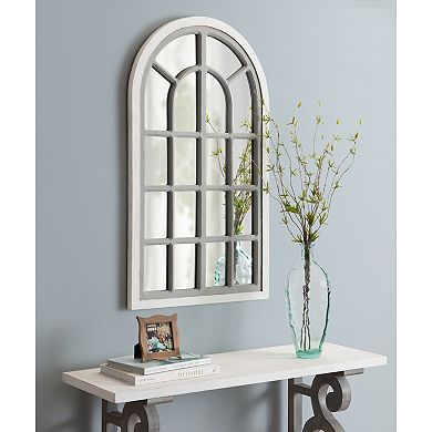 Kate and Laurel Boldmere Windowpane Arched Wall Mirror