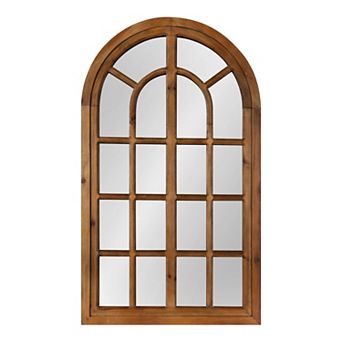 Kate and Laurel Boldmere Windowpane Arched Wall Mirror