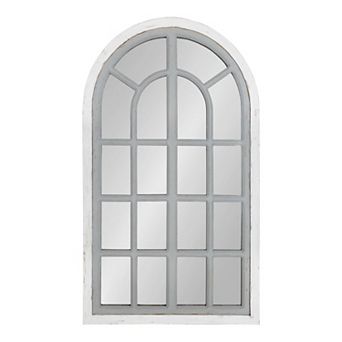 Kate and Laurel Boldmere Windowpane Arched Wall Mirror